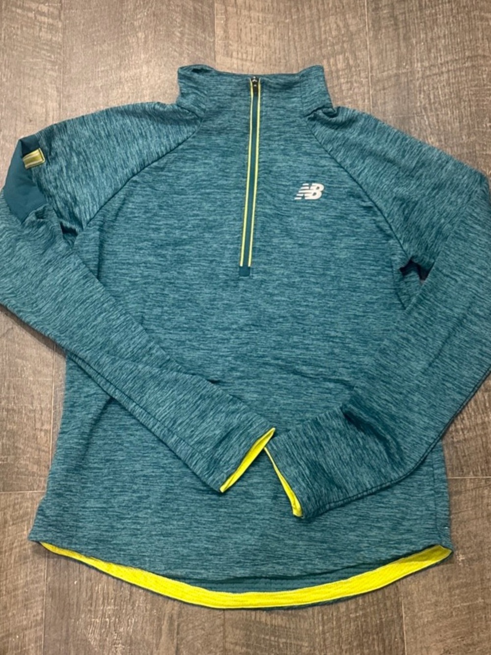 New Balance Pullover Womens Small Blue 1/4 Zip NB Heat Thermal Running Top